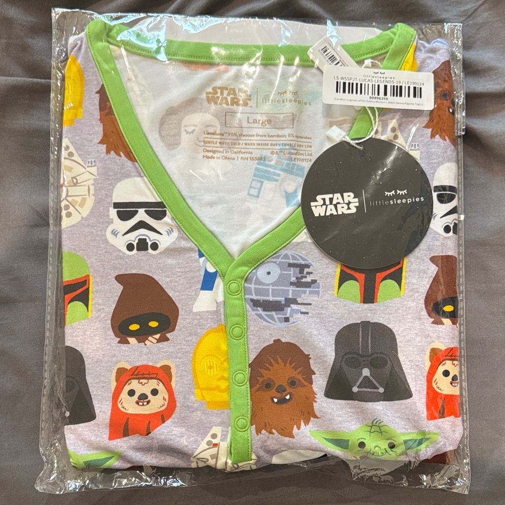 Little Sleepies Star Wars Pajama Shirt - Gray and Green